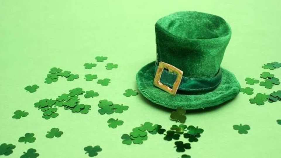 Fun hat and shamrocks